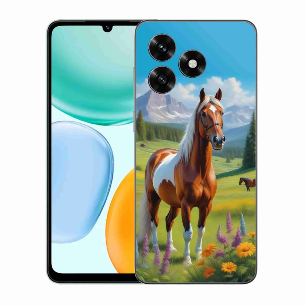 Gelový kryt mmCase na Honor X5c Plus - kůň na louce