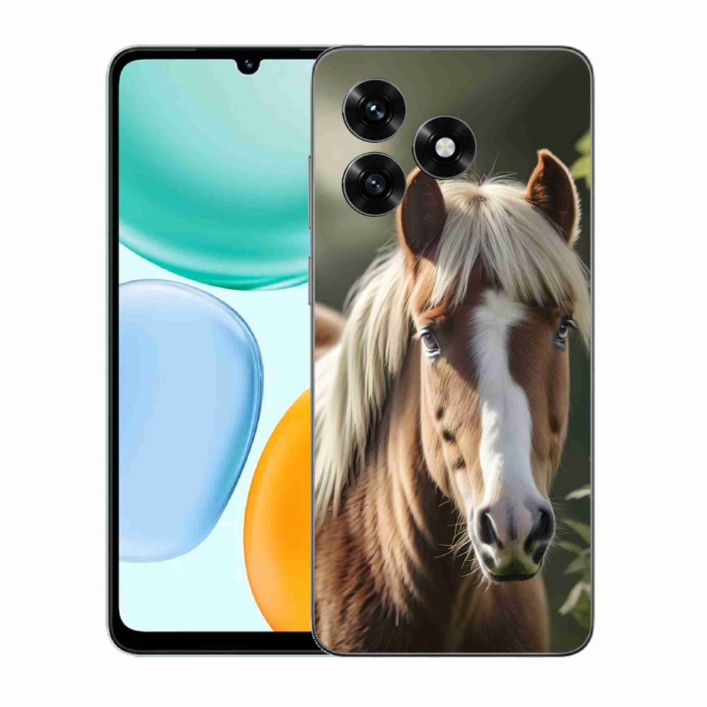 Gelový kryt mmCase na Honor X5c Plus - kůň se světlou hřívou