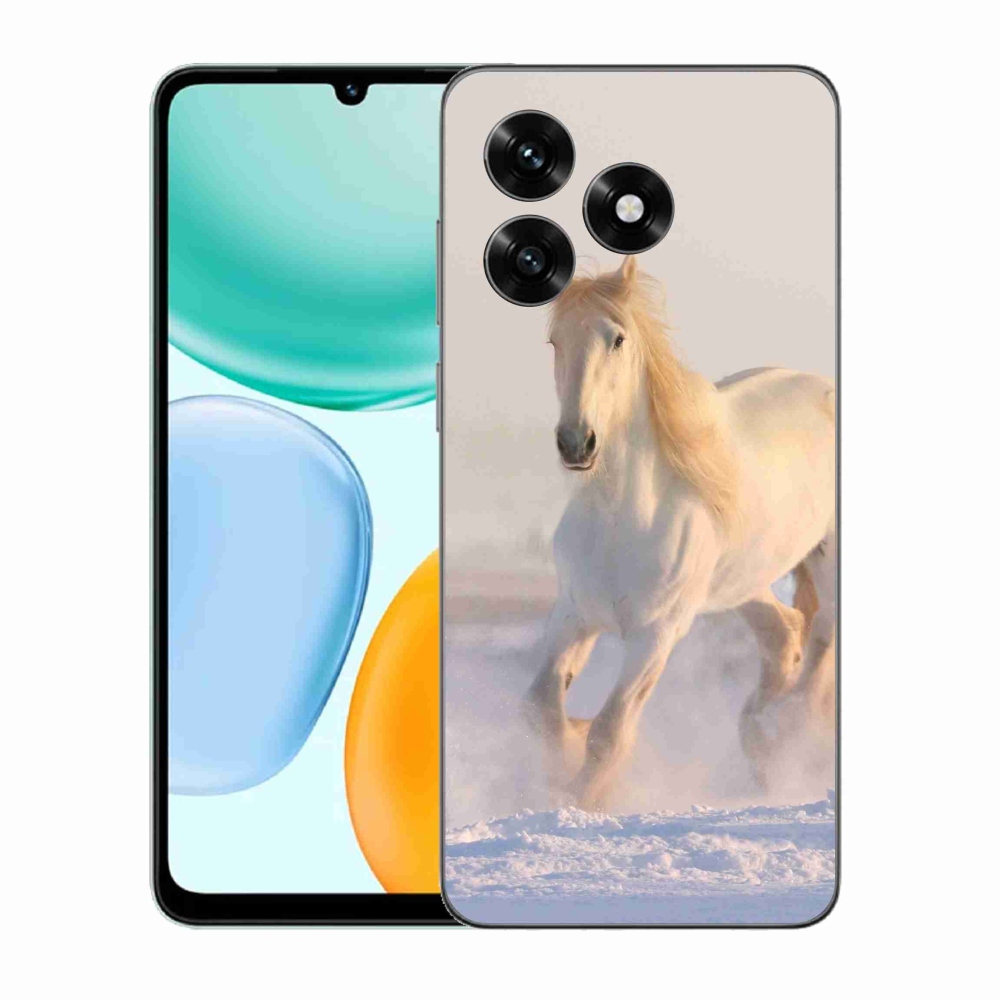 Gelový kryt mmCase na Honor X5c Plus - kůň ve sněhu