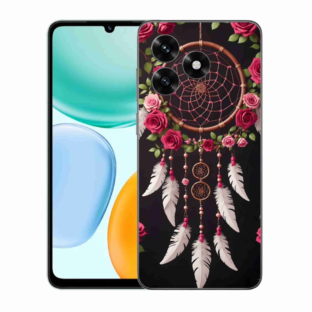 Gelový kryt mmCase na Honor X5c Plus - lapač snů s růžemi