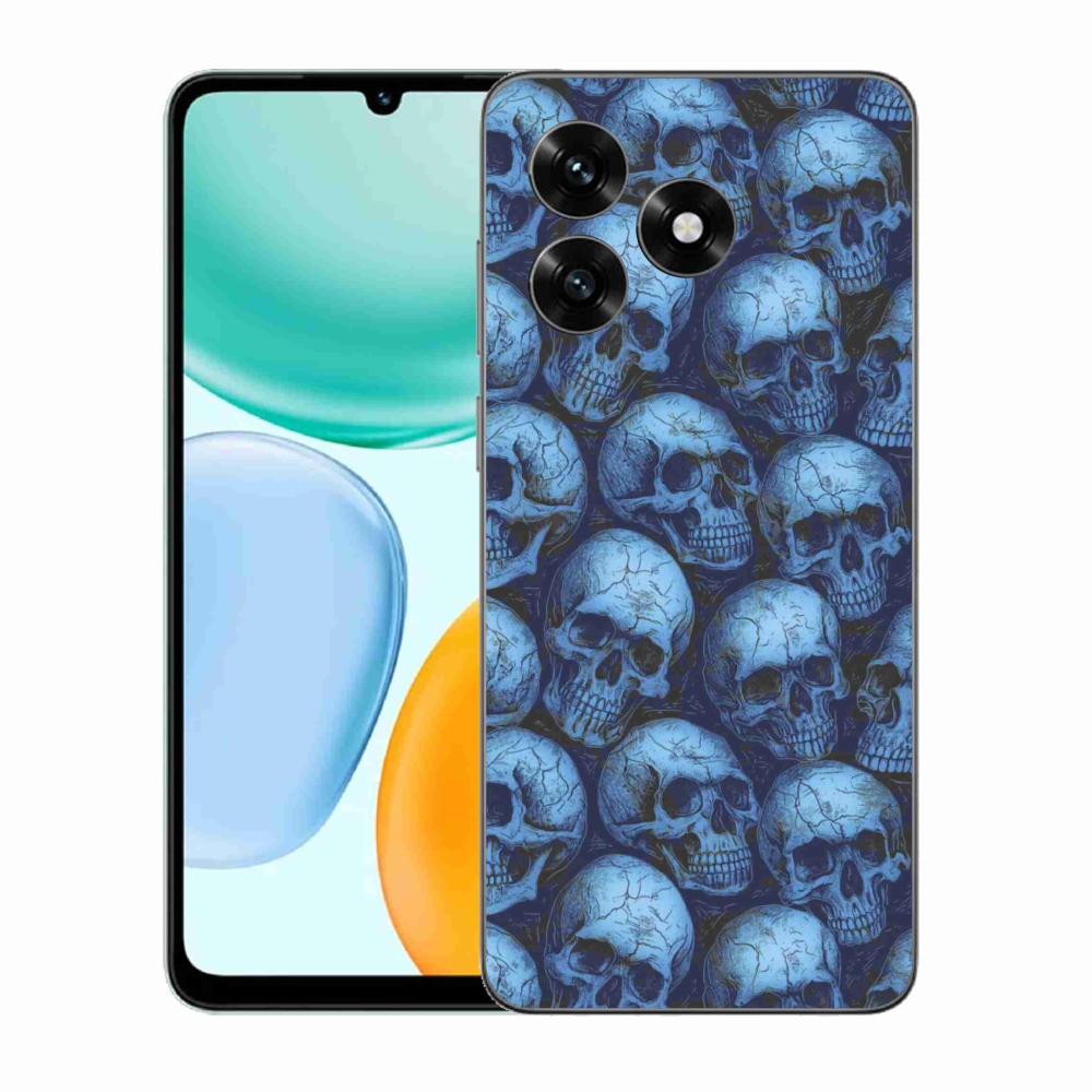 Gelový kryt mmCase na Honor X5c Plus - lebky