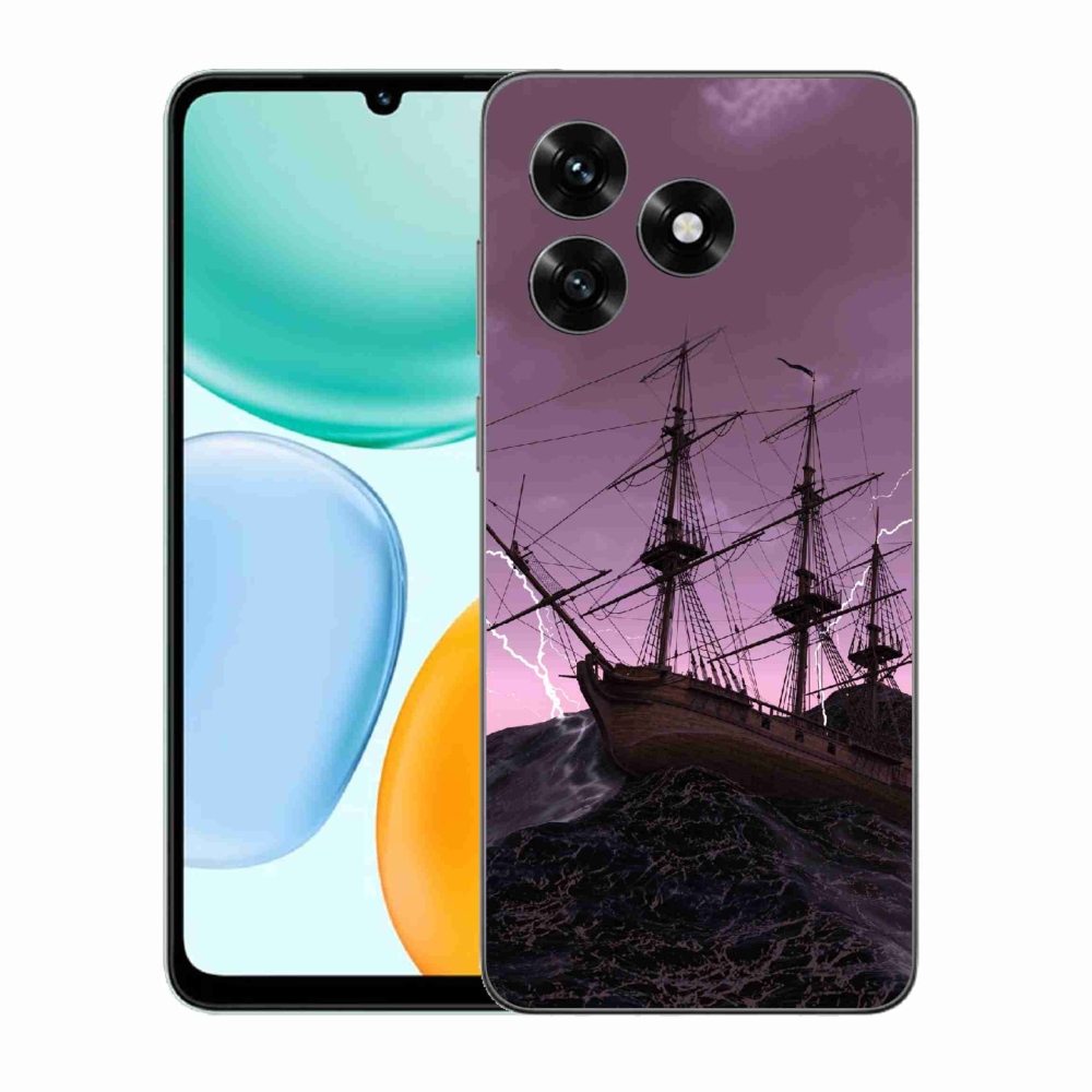 Gelový kryt mmCase na Honor X5c Plus - loď v bouři