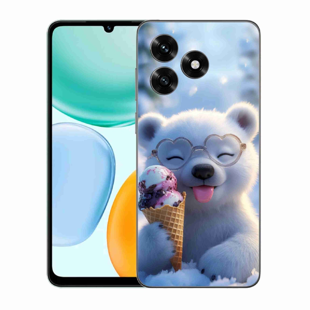 Gelový kryt mmCase na Honor X5c Plus - medvídek se zmrzlinou
