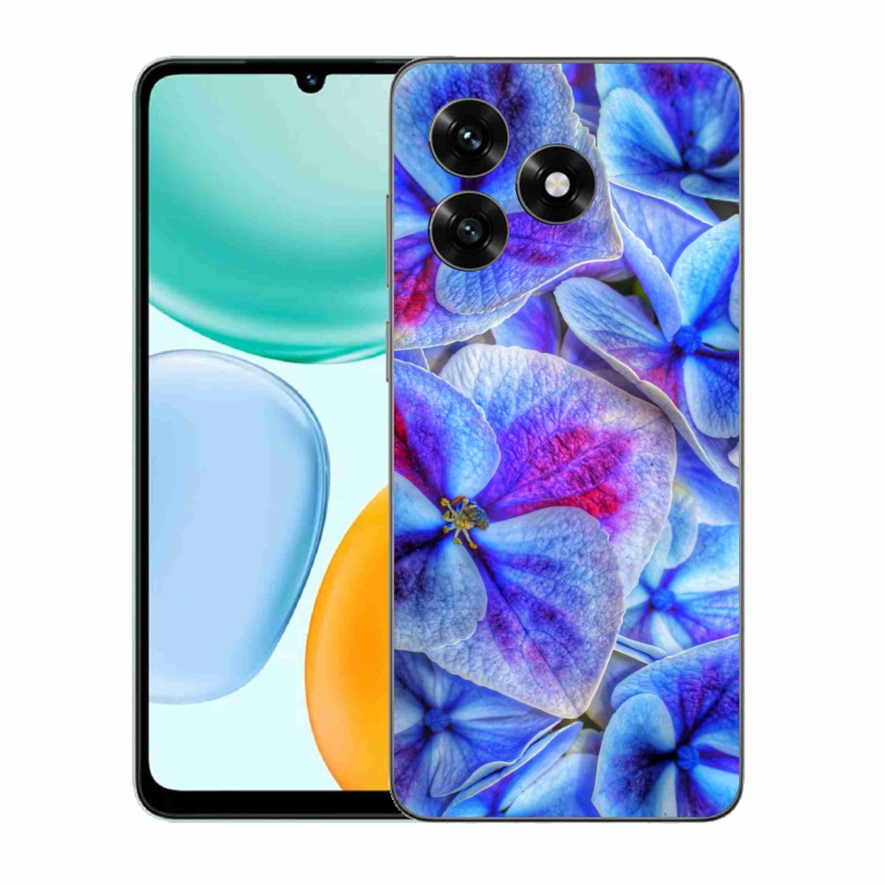 Gelový kryt mmCase na Honor X5c Plus - modré květy 1