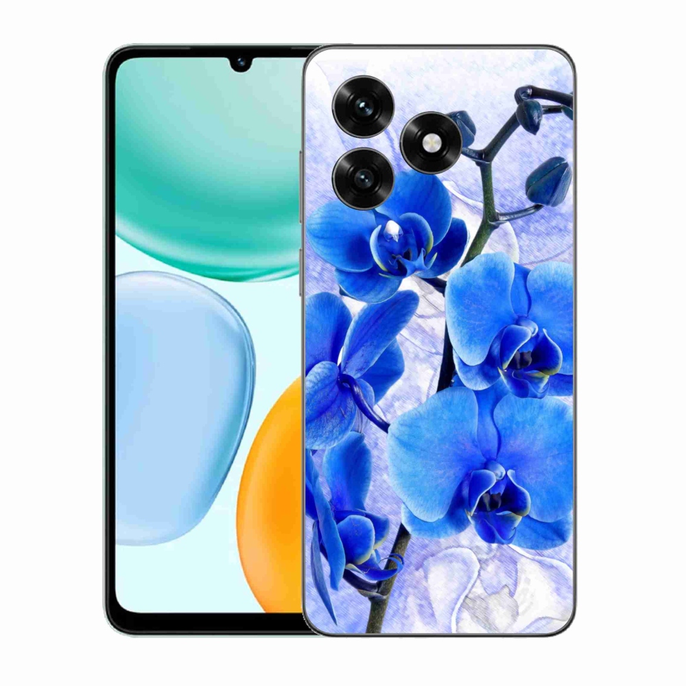 Gelový kryt mmCase na Honor X5c Plus - modré květy