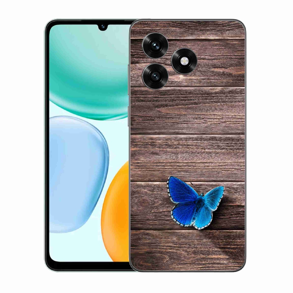 Gelový kryt mmCase na Honor X5c Plus - modrý motýl 1