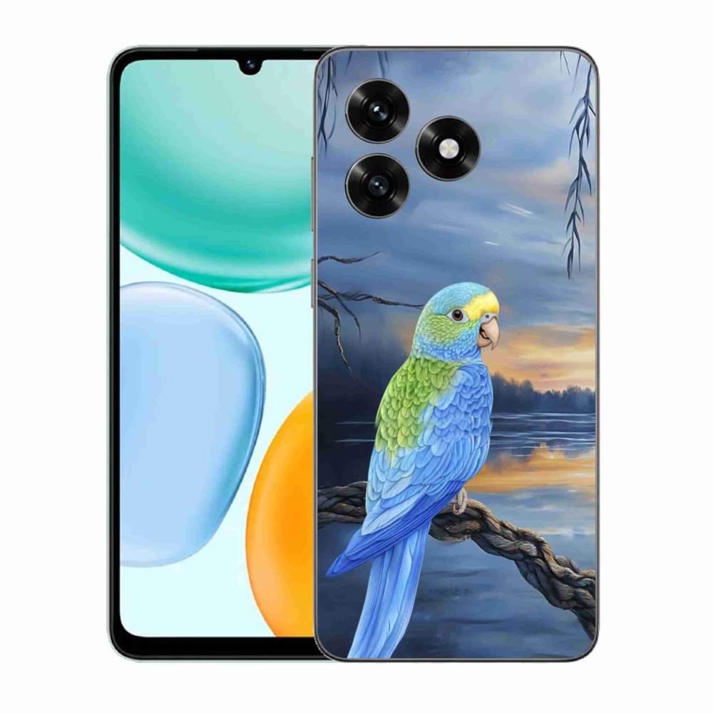 Gelový kryt mmCase na Honor X5c Plus - modrý papoušek