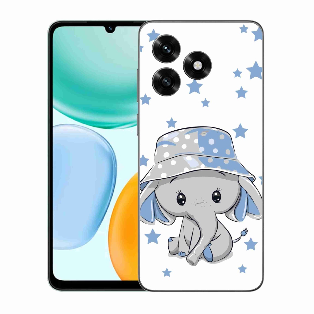 Gelový kryt mmCase na Honor X5c Plus - modrý slon