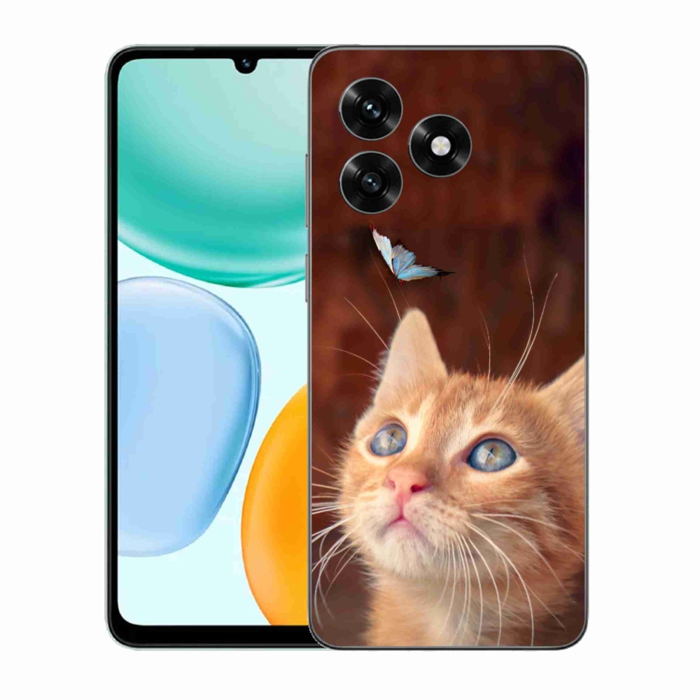 Gelový kryt mmCase na Honor X5c Plus - motýl a kotě