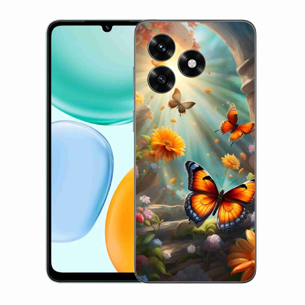 Gelový kryt mmCase na Honor X5c Plus - motýlí zahrada 2