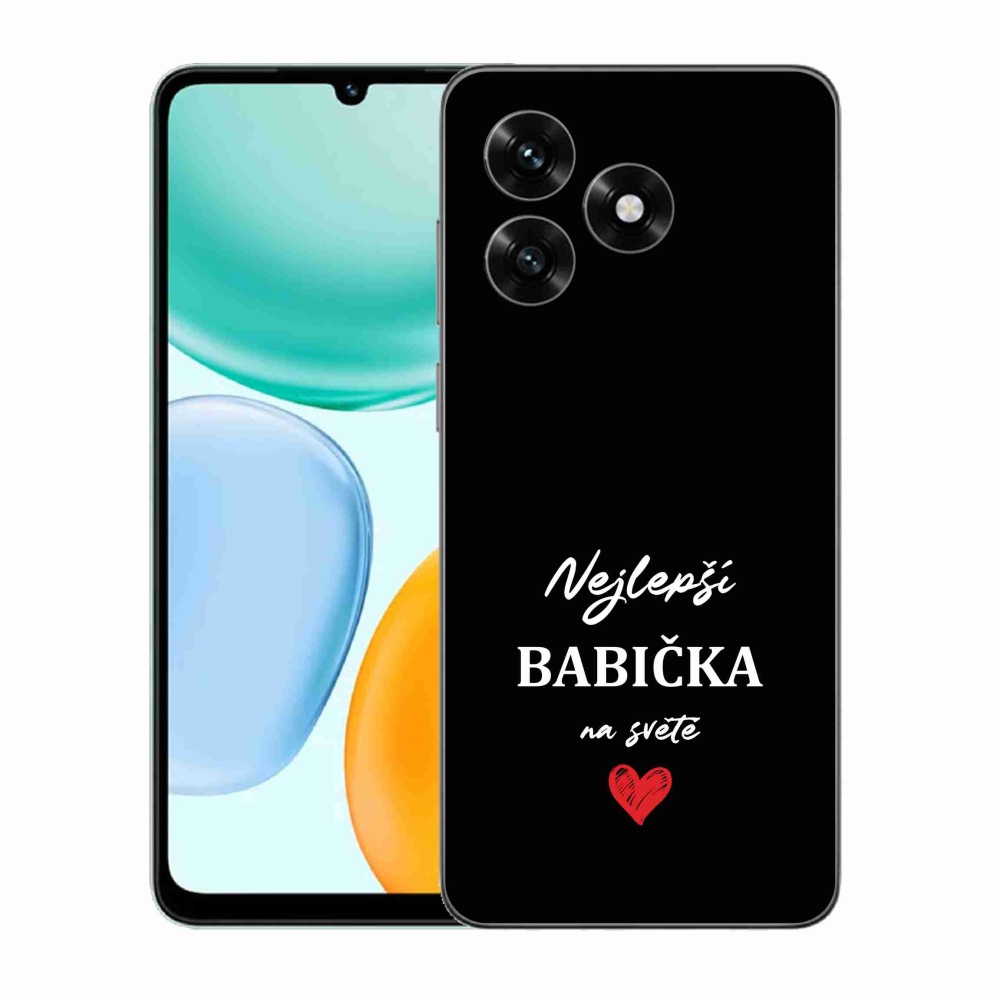 Gelový kryt mmCase na Honor X5c Plus - nejlepší babička 1 černé pozadí