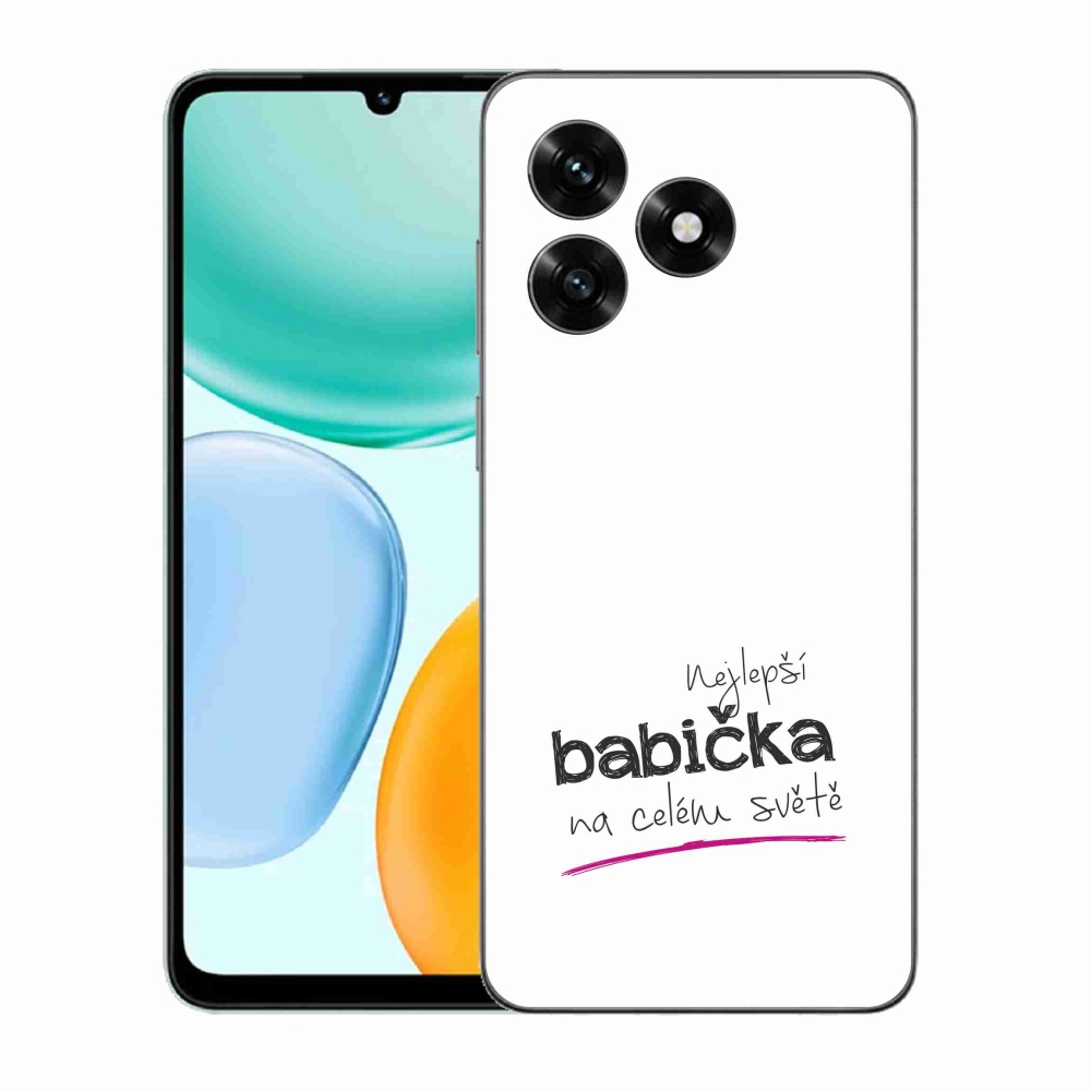 Gelový kryt mmCase na Honor X5c Plus - nejlepší babička 4 bílé pozadí