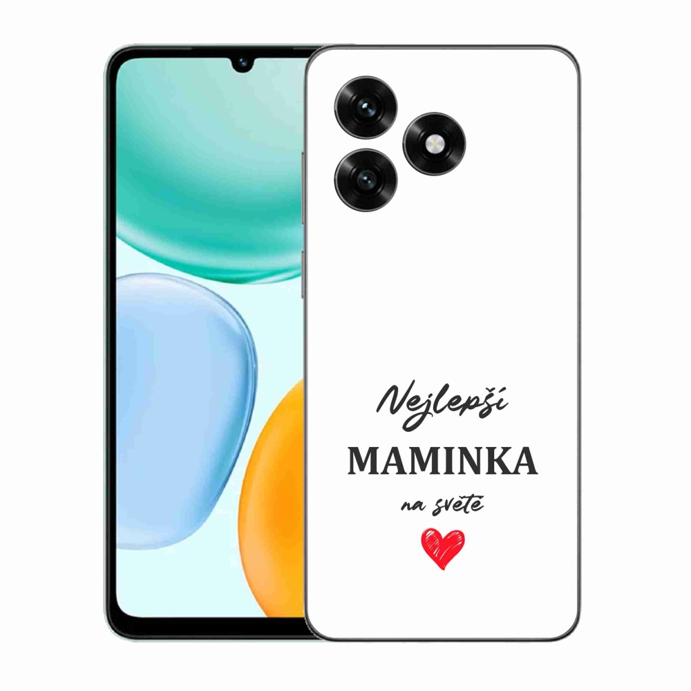Gelový kryt mmCase na Honor X5c Plus - nejlepší maminka 1 bílé pozadí