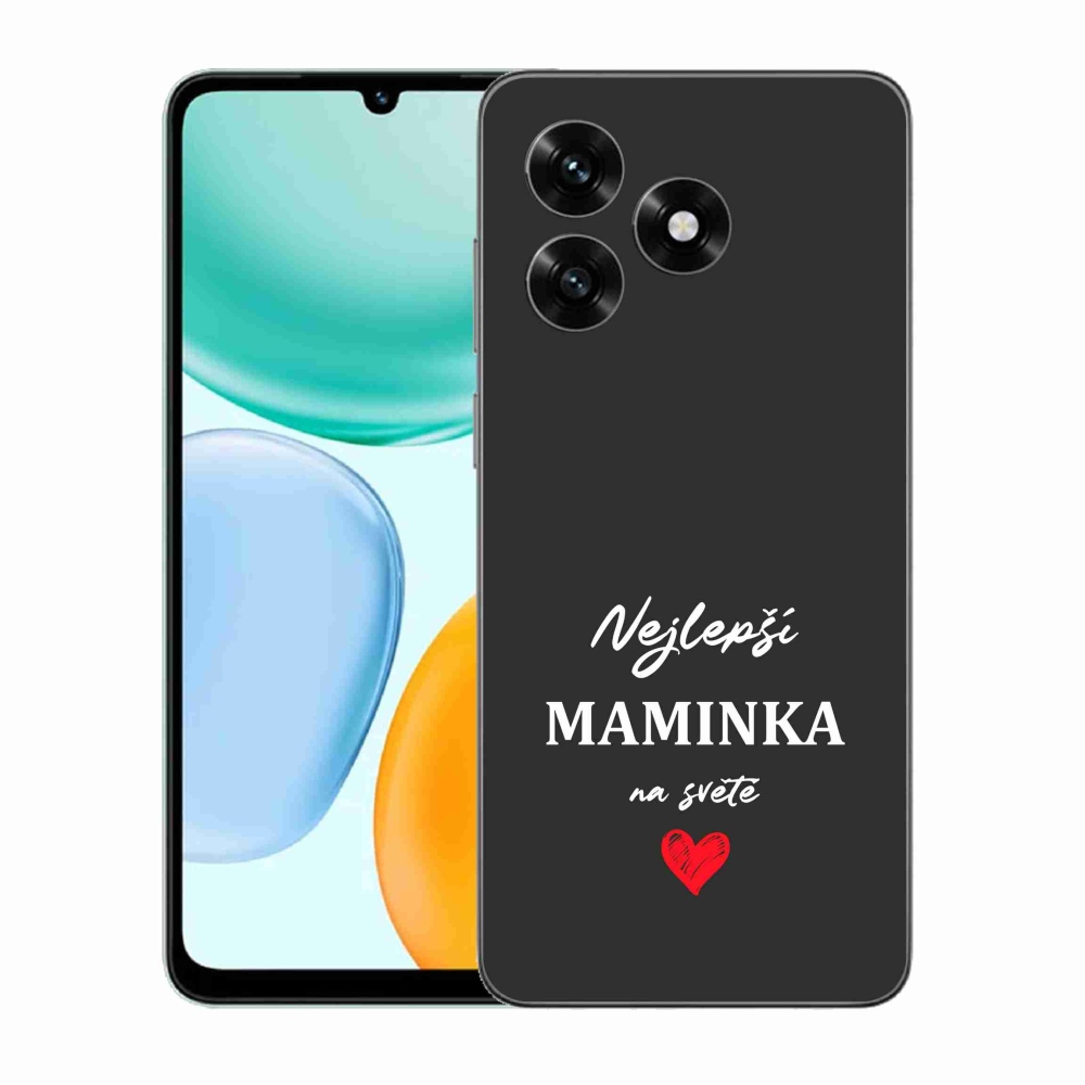 Gelový kryt mmCase na Honor X5c Plus - nejlepší maminka 1 černé pozadí
