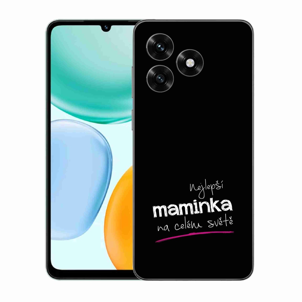 Gelový kryt mmCase na Honor X5c Plus - nejlepší maminka 4 černé pozadí