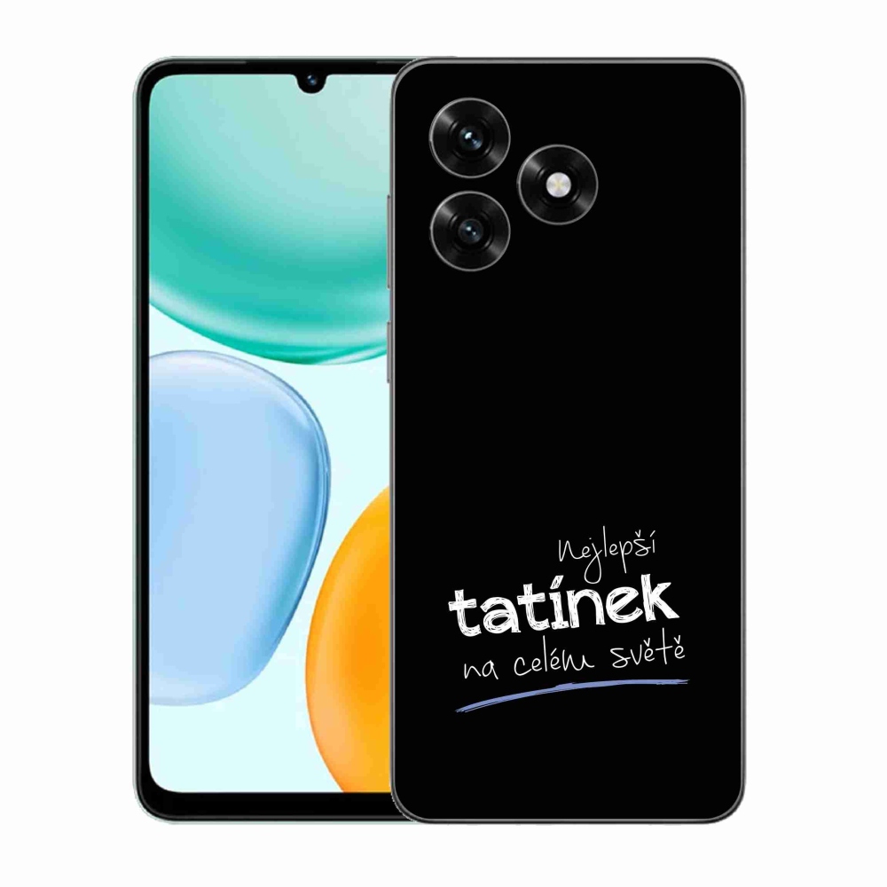 Gelový kryt mmCase na Honor X5c Plus - nejlepší tatínek 4 černé pozadí