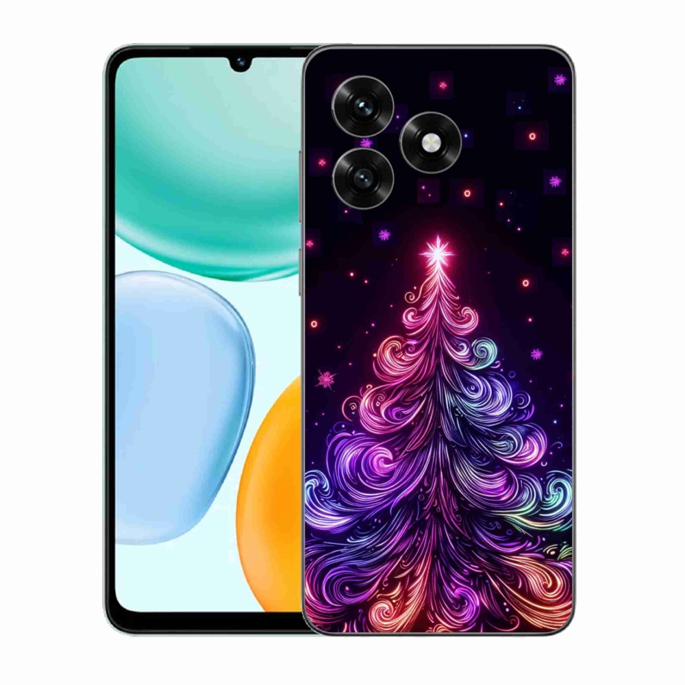 Gelový kryt mmCase na Honor X5c Plus - neonový vánoční stromek 1