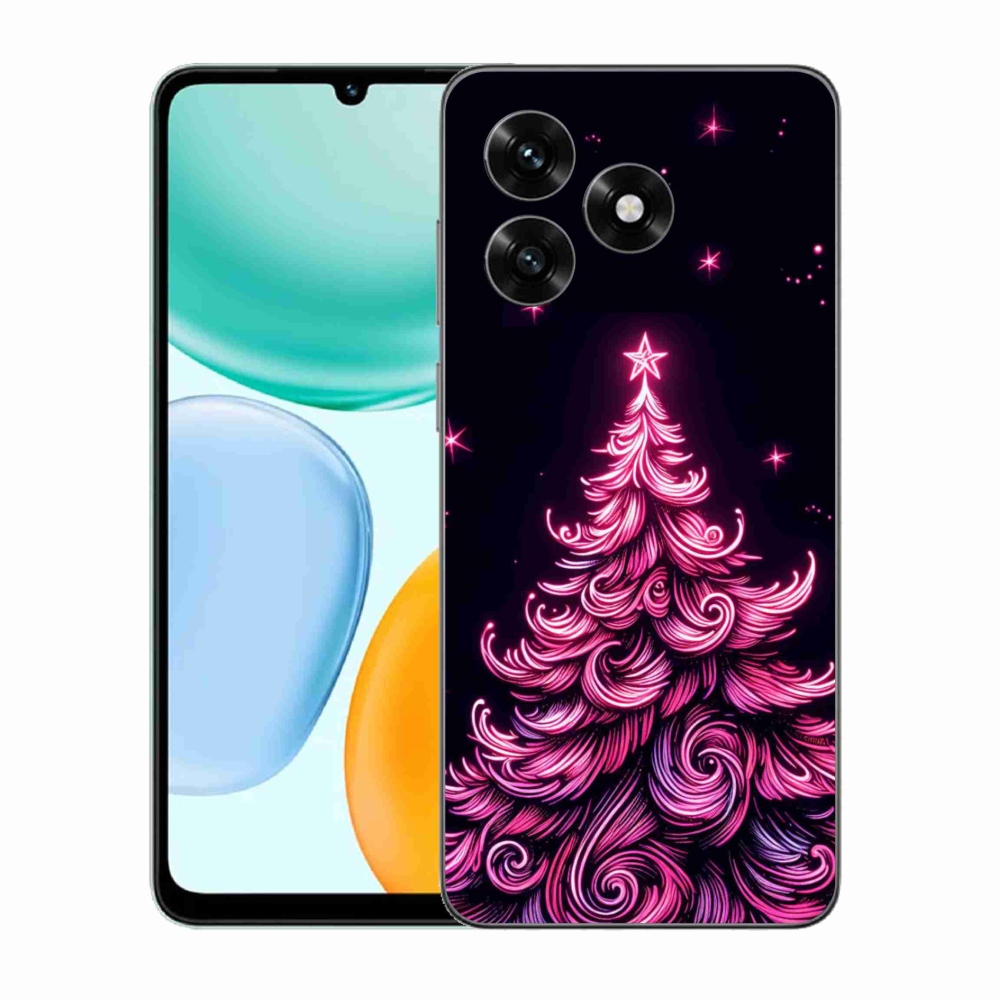 Gelový kryt mmCase na Honor X5c Plus - neonový vánoční stromek 2