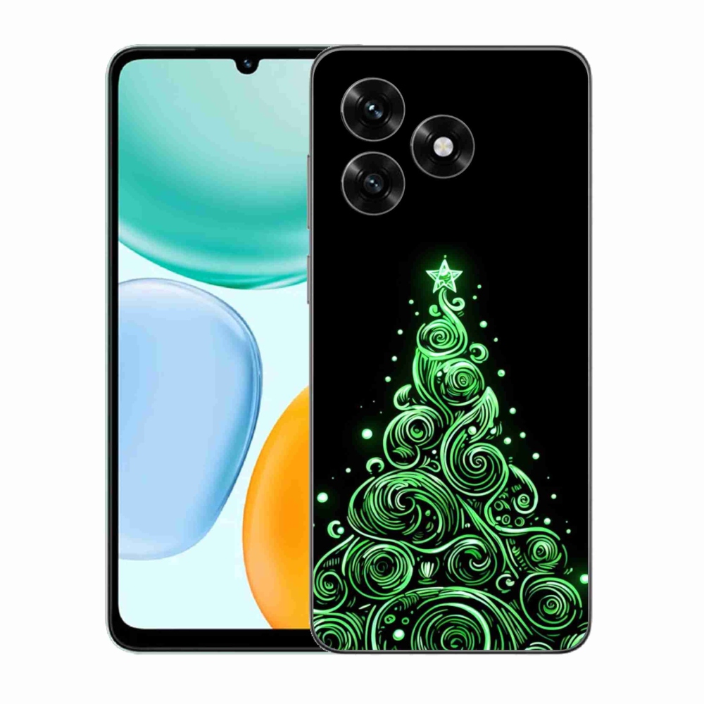 Gelový kryt mmCase na Honor X5c Plus - neonový vánoční stromek 3