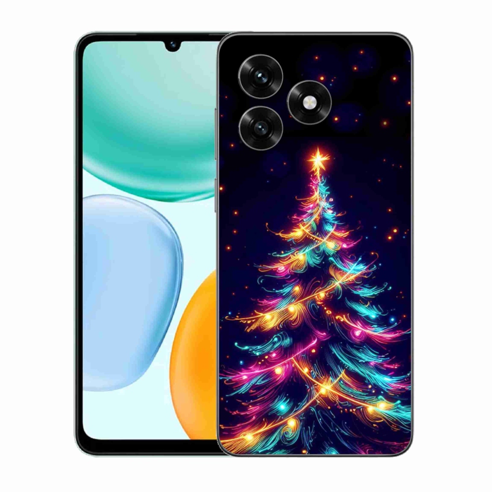 Gelový kryt mmCase na Honor X5c Plus - neonový vánoční stromek