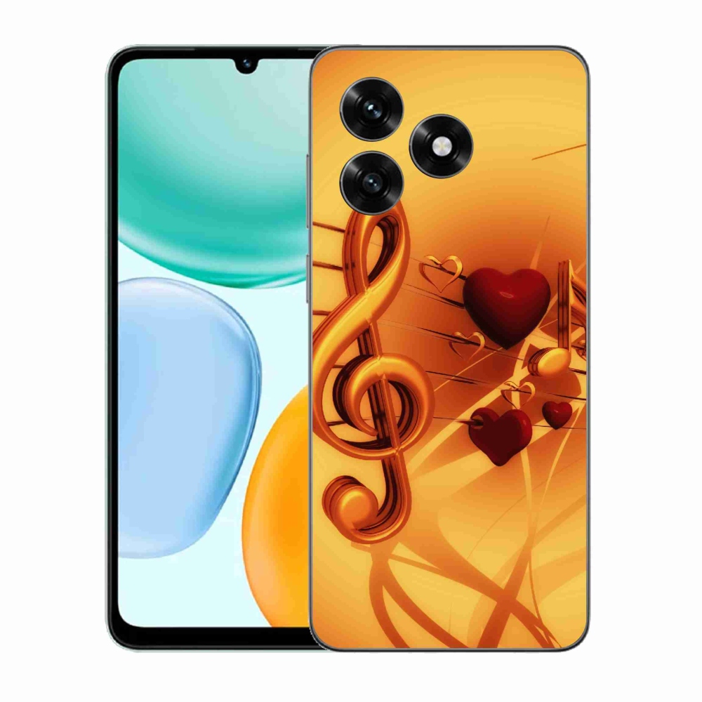 Gelový kryt mmCase na Honor X5c Plus - noty