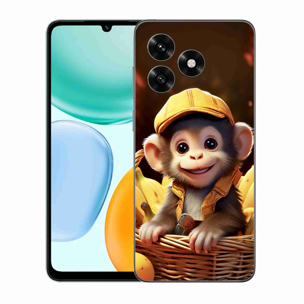 Gelový kryt mmCase na Honor X5c Plus - opice v košíku