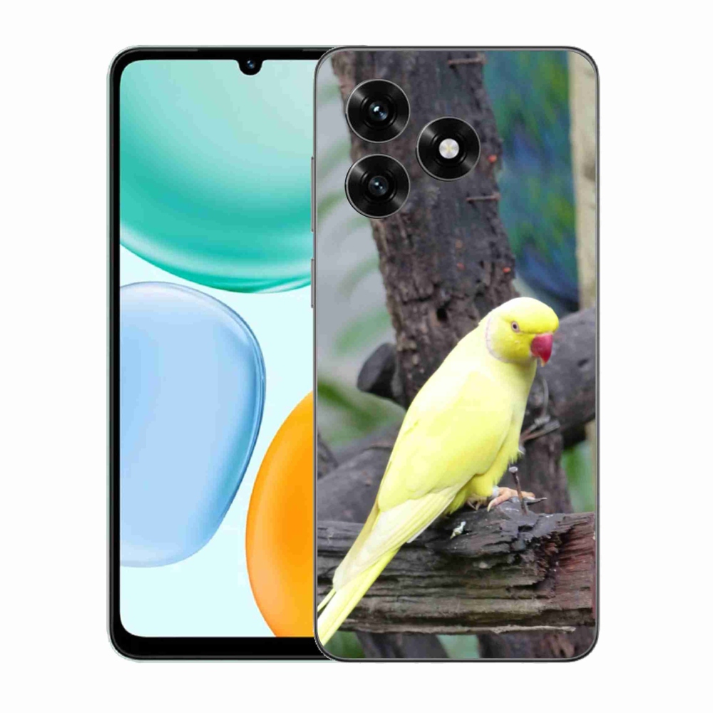 Gelový kryt mmCase na Honor X5c Plus - papoušek alexandr žlutý