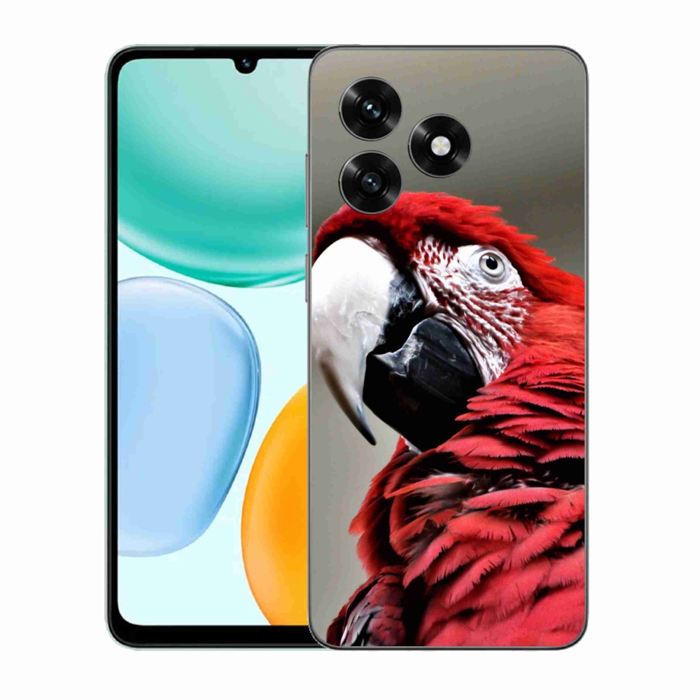 Gelový kryt mmCase na Honor X5c Plus - papoušek ara červený