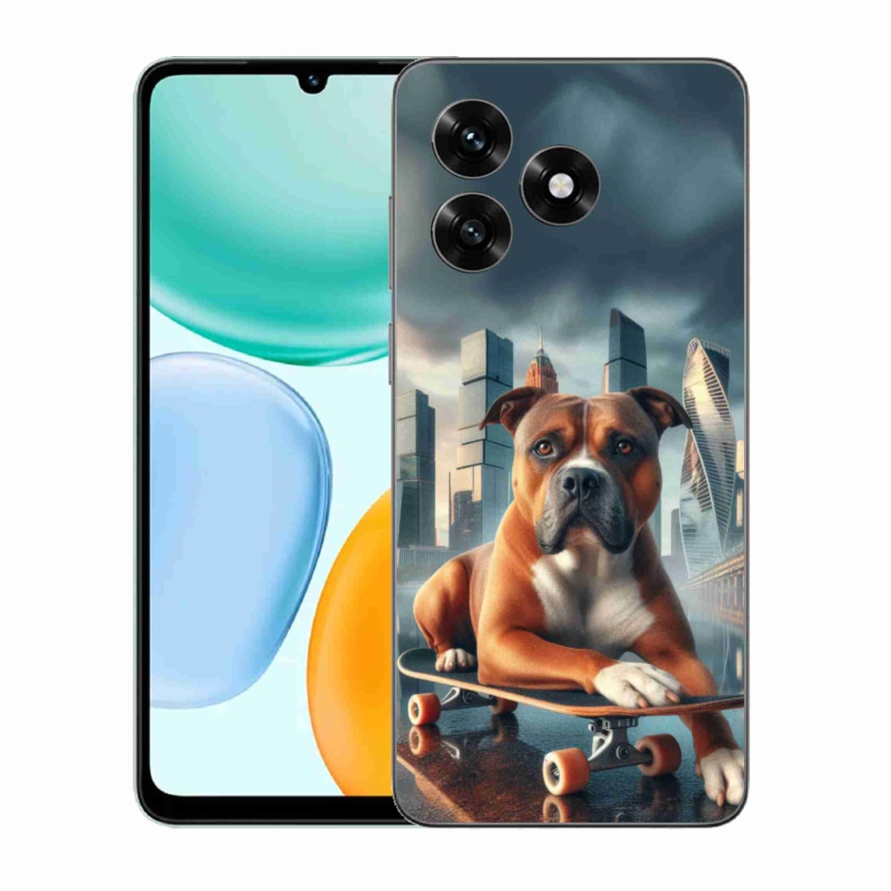 Gelový kryt mmCase na Honor X5c Plus - pes na skateboardu