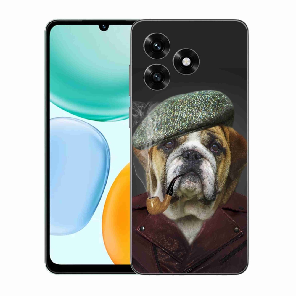 Gelový kryt mmCase na Honor X5c Plus - pes s fajfkou