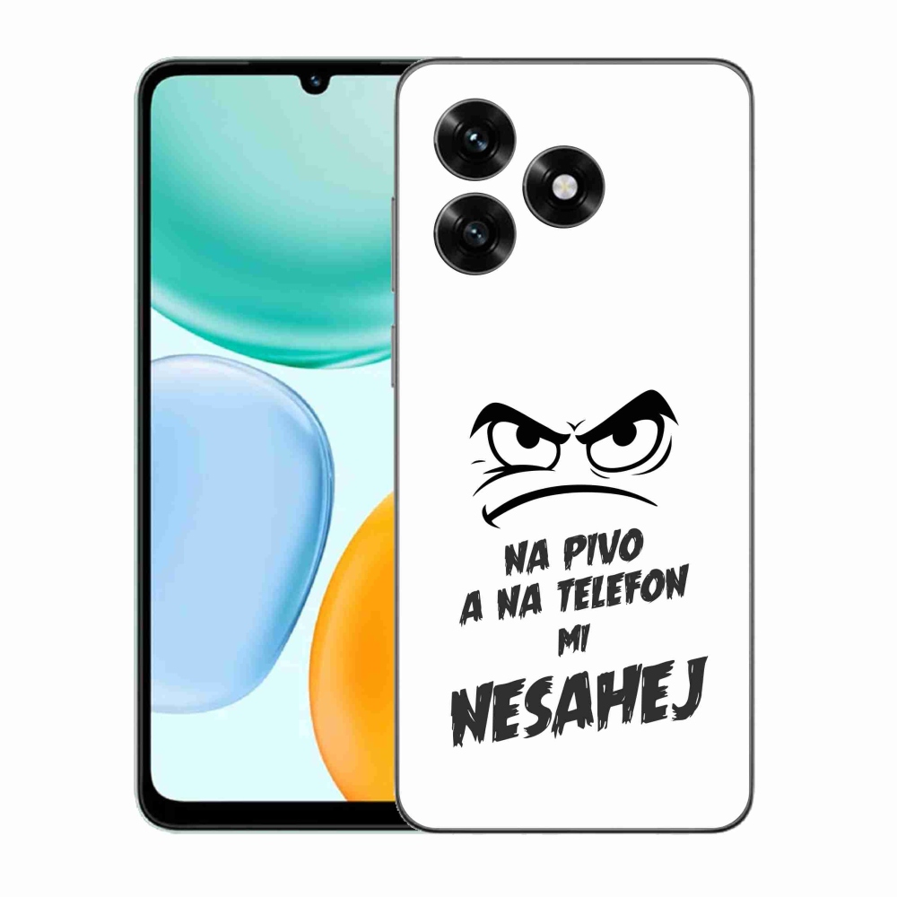Gelový kryt mmCase na Honor X5c Plus - pivní motiv 2 bílé pozadí