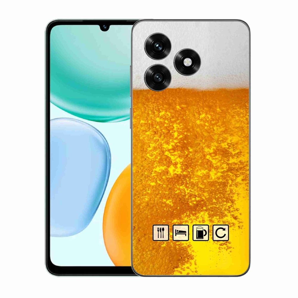 Gelový kryt mmCase na Honor X5c Plus - pivní motiv 3