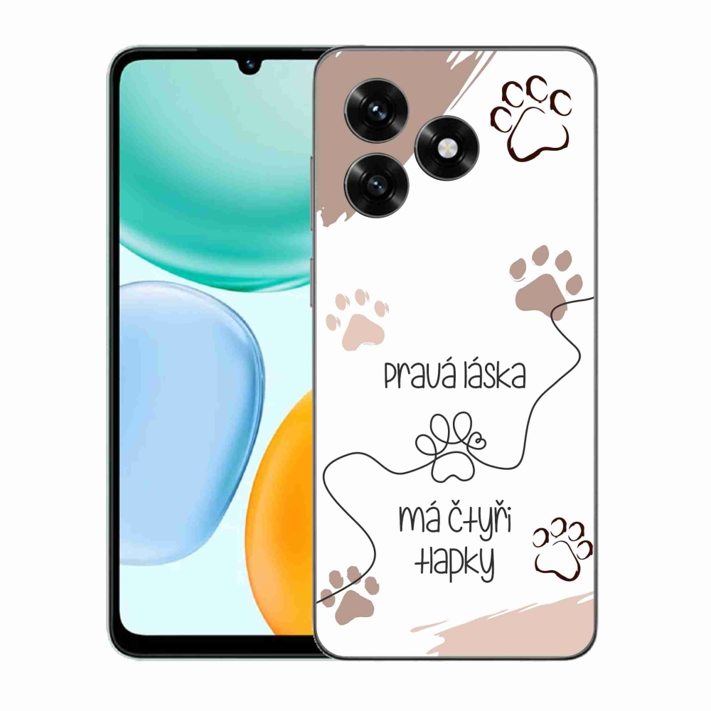 Gelový kryt mmCase na Honor X5c Plus - psí motiv 1 bílé pozadí