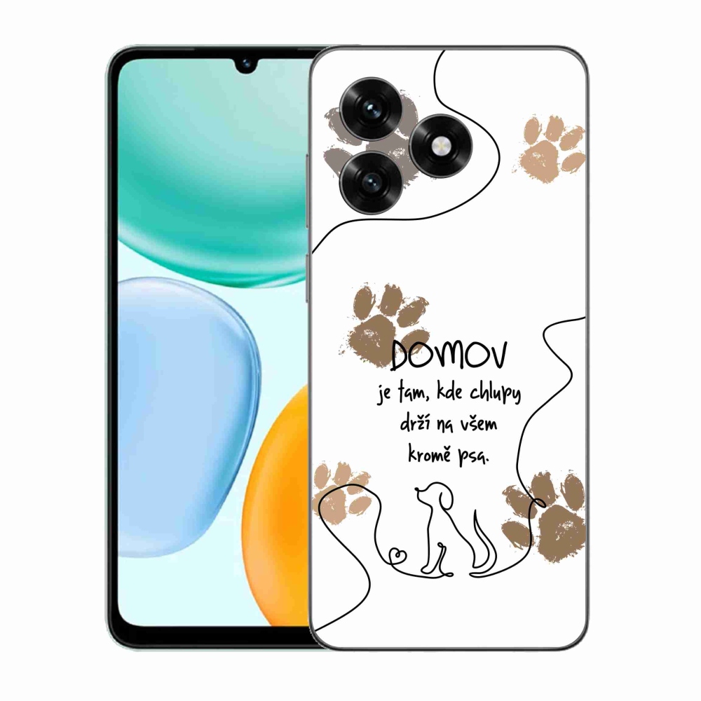 Gelový kryt mmCase na Honor X5c Plus - psí motiv bílé pozadí