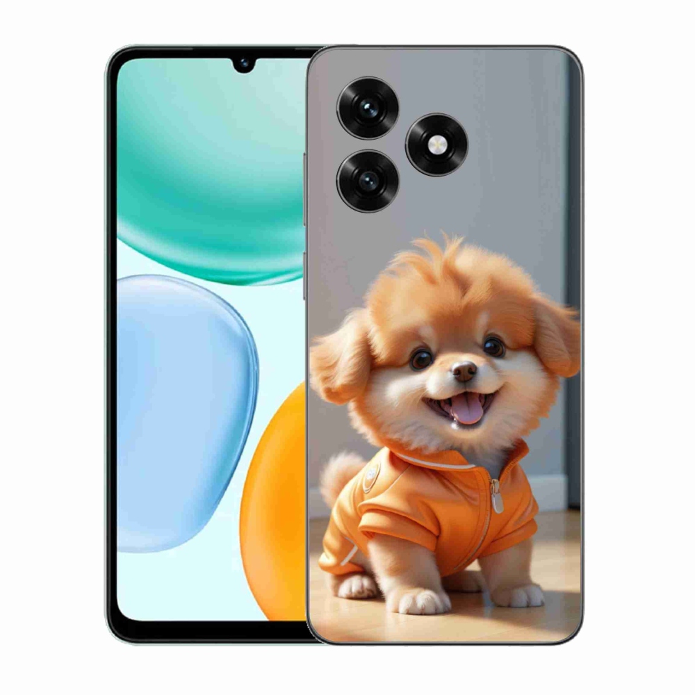 Gelový kryt mmCase na Honor X5c Plus - roztomilý pomeranian v mikině
