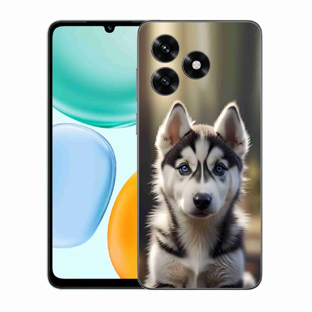 Gelový kryt mmCase na Honor X5c Plus - roztomilý sibiřský husky