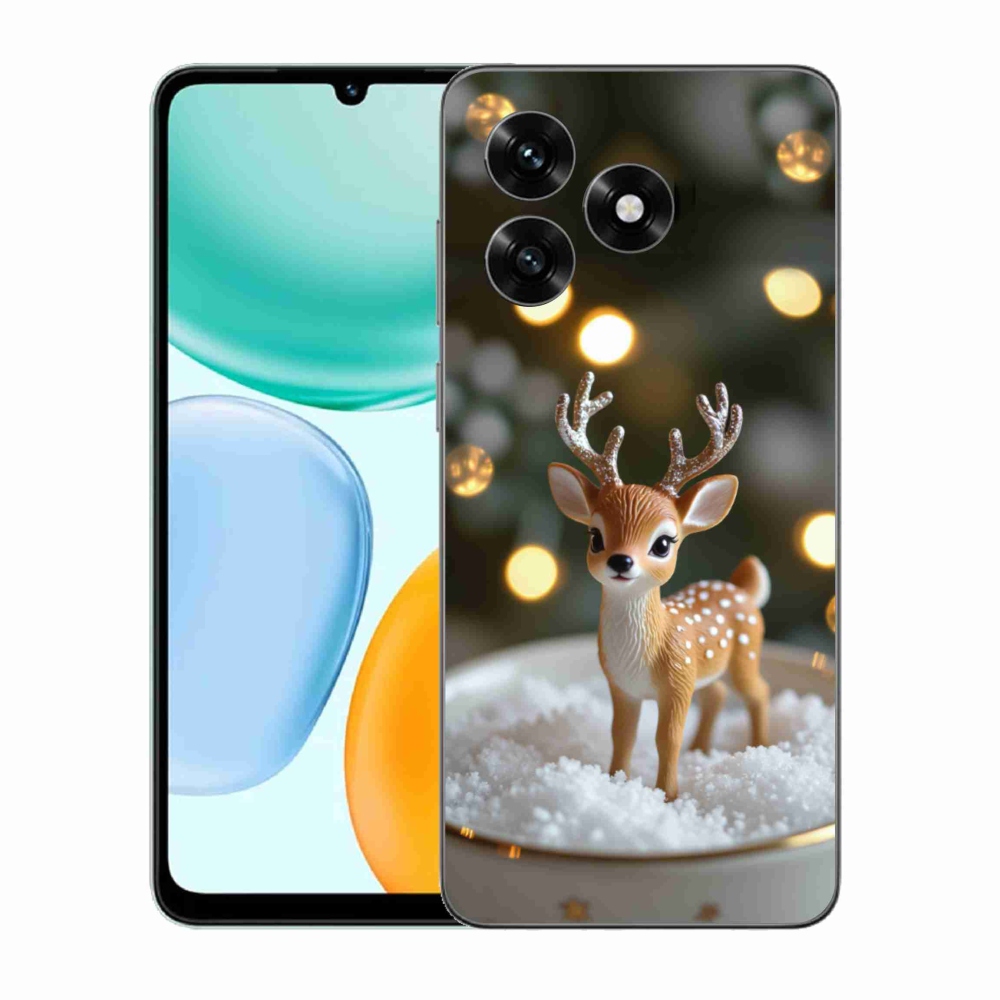 Gelový kryt mmCase na Honor X5c Plus - roztomilý vánoční jelen