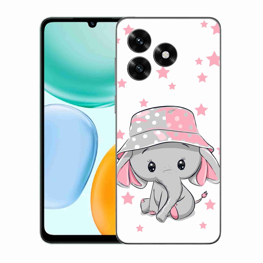 Gelový kryt mmCase na Honor X5c Plus - růžový slon