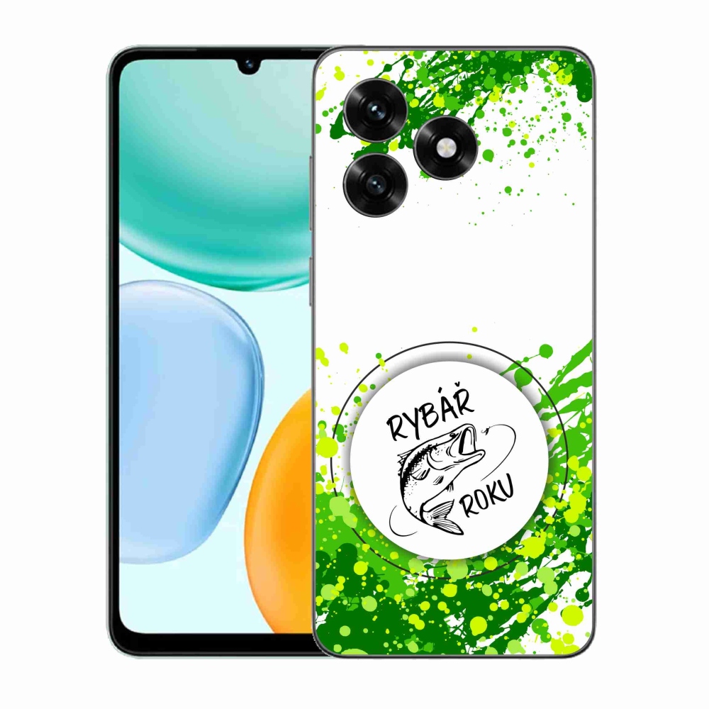 Gelový kryt mmCase na Honor X5c Plus - rybář roku bílé pozadí