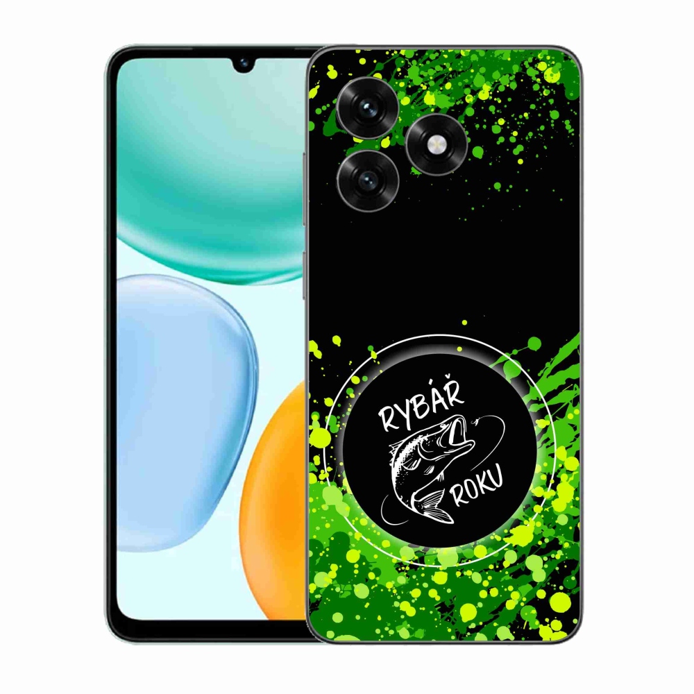 Gelový kryt mmCase na Honor X5c Plus - rybář roku černé pozadí