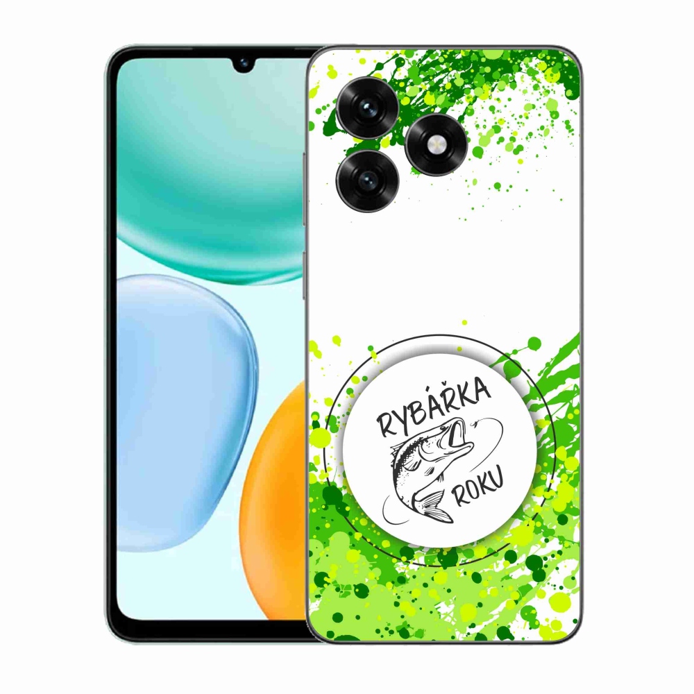 Gelový kryt mmCase na Honor X5c Plus - rybářka roku bílé pozadí