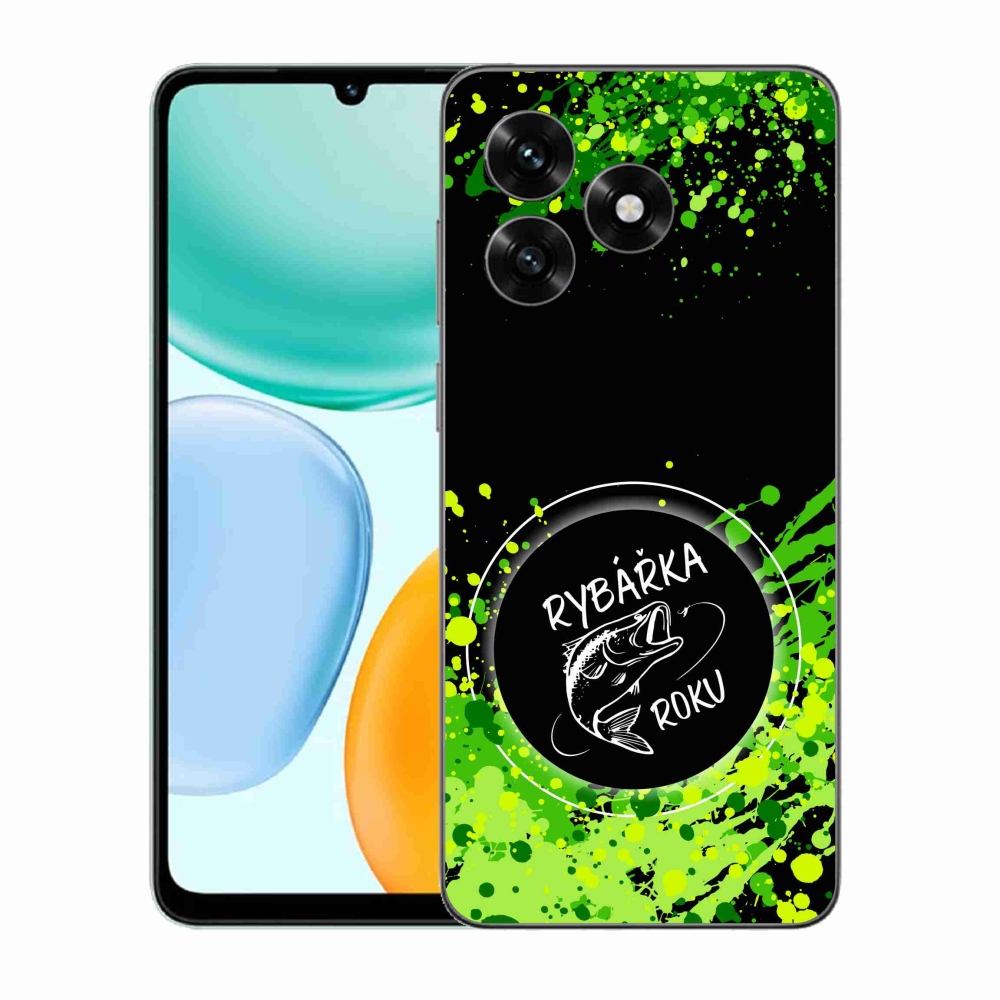 Gelový kryt mmCase na Honor X5c Plus - rybářka roku černé pozadí