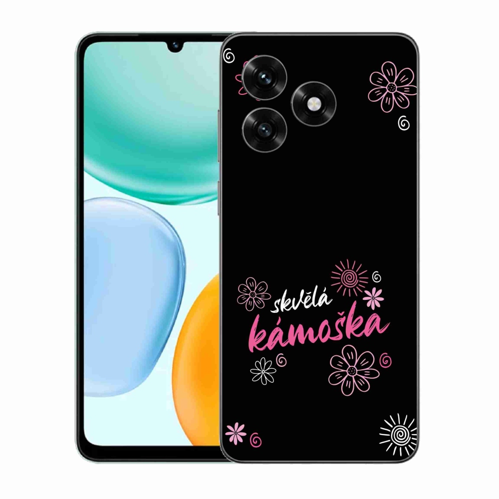 Gelový kryt mmCase na Honor X5c Plus - skvělá kámoška černé pozadí