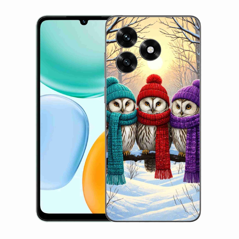 Gelový kryt mmCase na Honor X5c Plus - soví přátelé