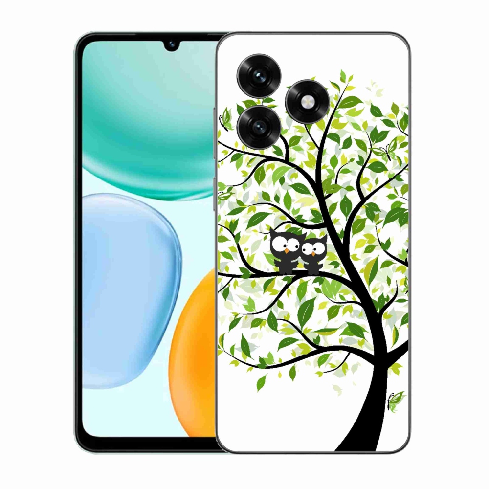 Gelový kryt mmCase na Honor X5c Plus - sovičky na stromě