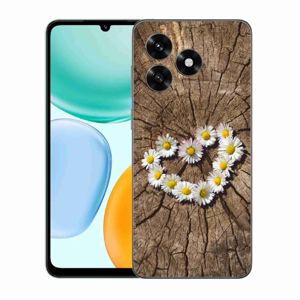 Gelový kryt mmCase na Honor X5c Plus - srdce z kopretin