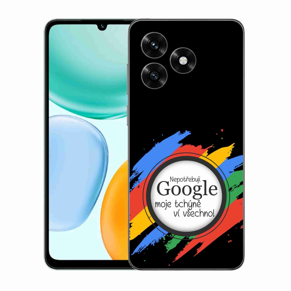 Gelový kryt mmCase na Honor X5c Plus - tchýně ví všechno černé pozadí