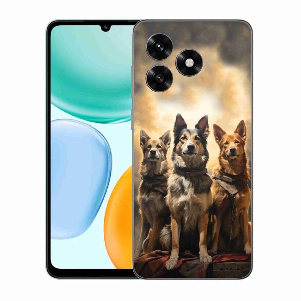 Gelový kryt mmCase na Honor X5c Plus - tři psi