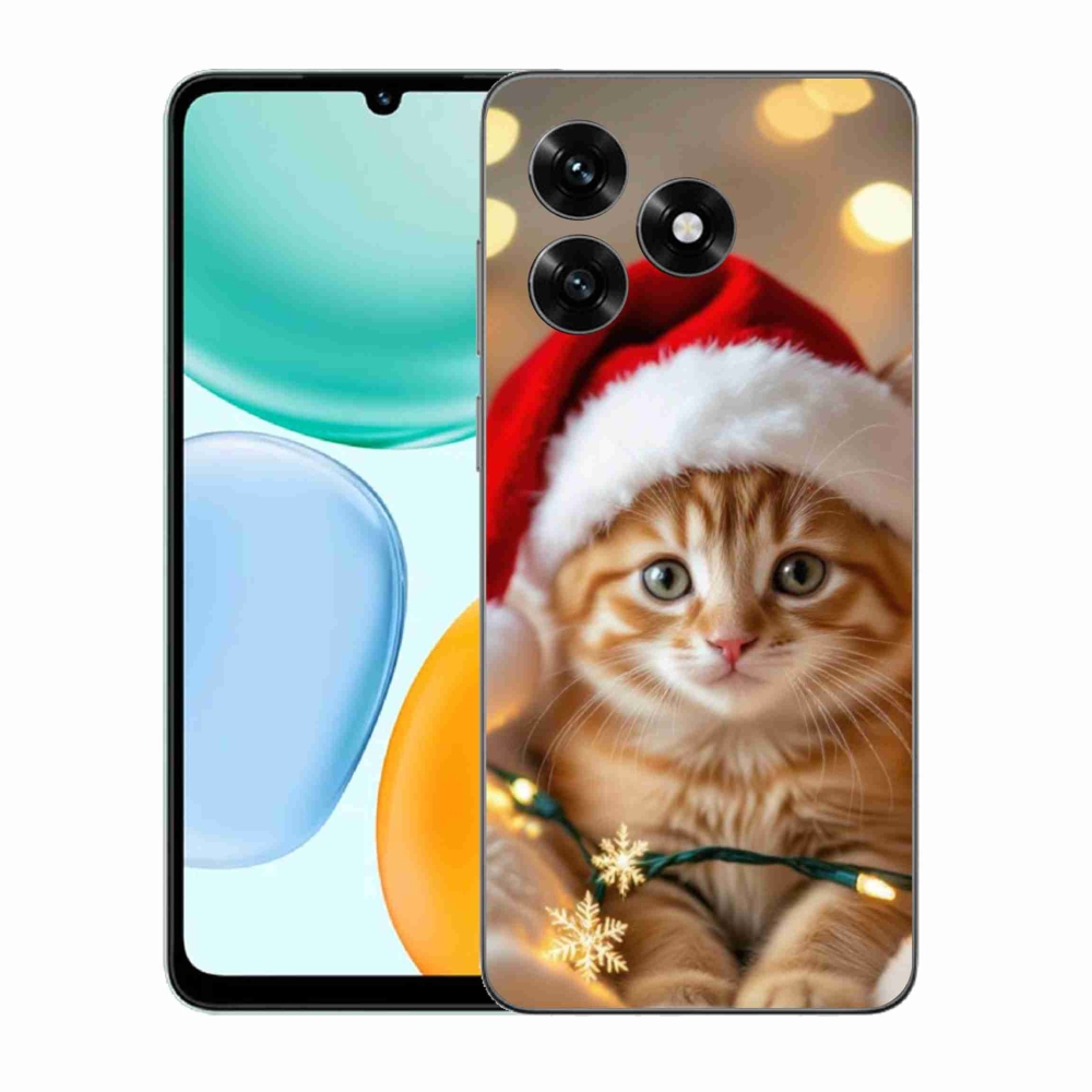 Gelový kryt mmCase na Honor X5c Plus - vánoční kotě