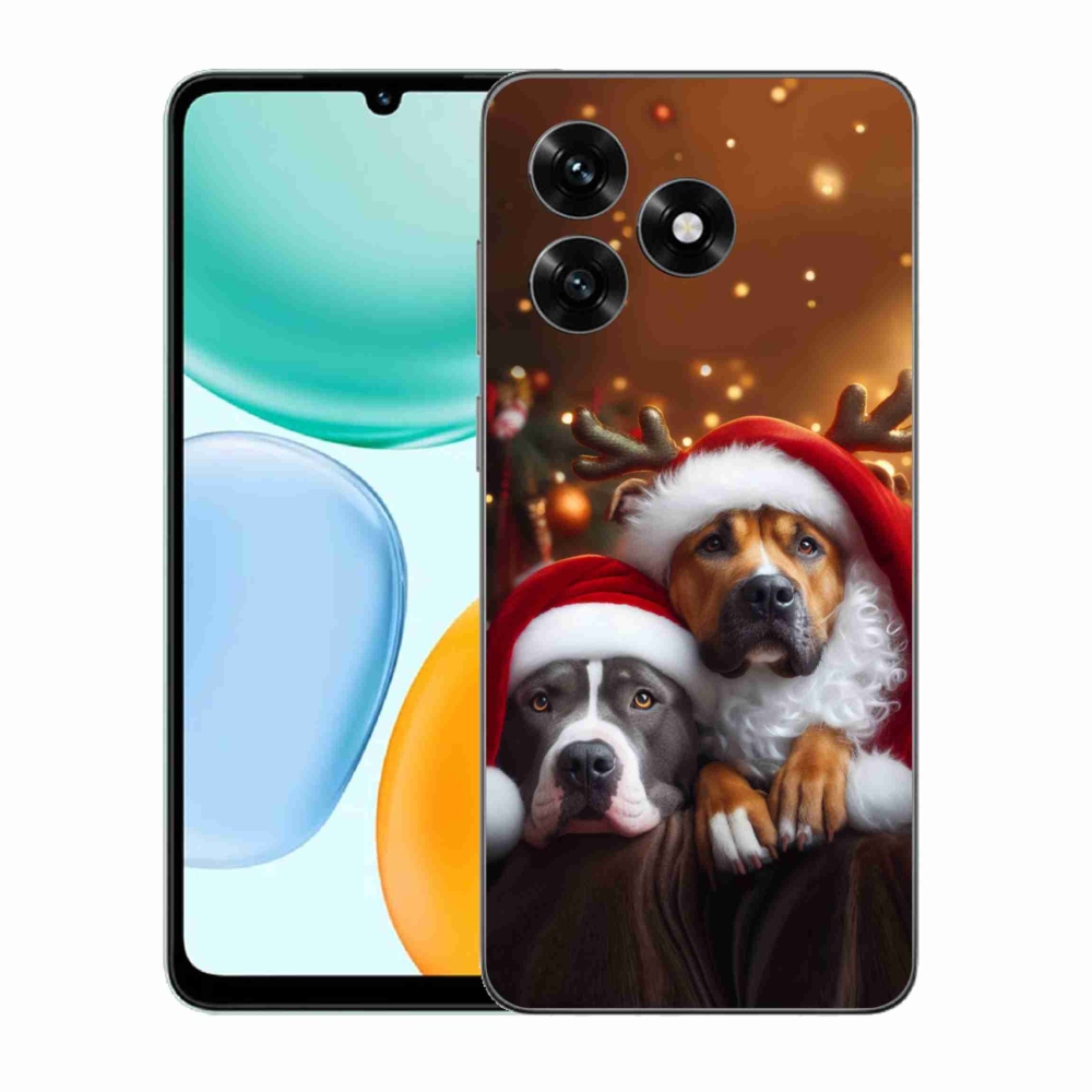 Gelový kryt mmCase na Honor X5c Plus - vánoční psi